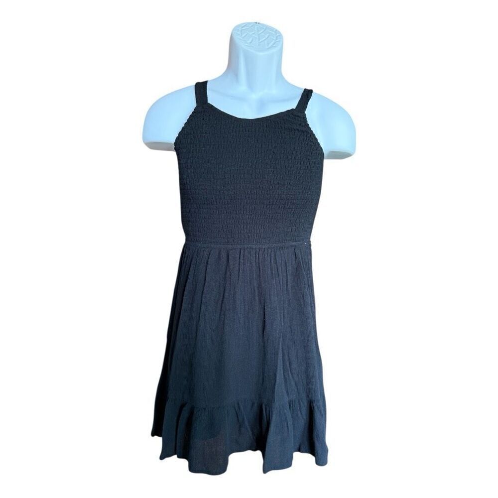 Youth Girls Art Class Sleeveless Black Gauze Summer Dress - Sz L 10/12